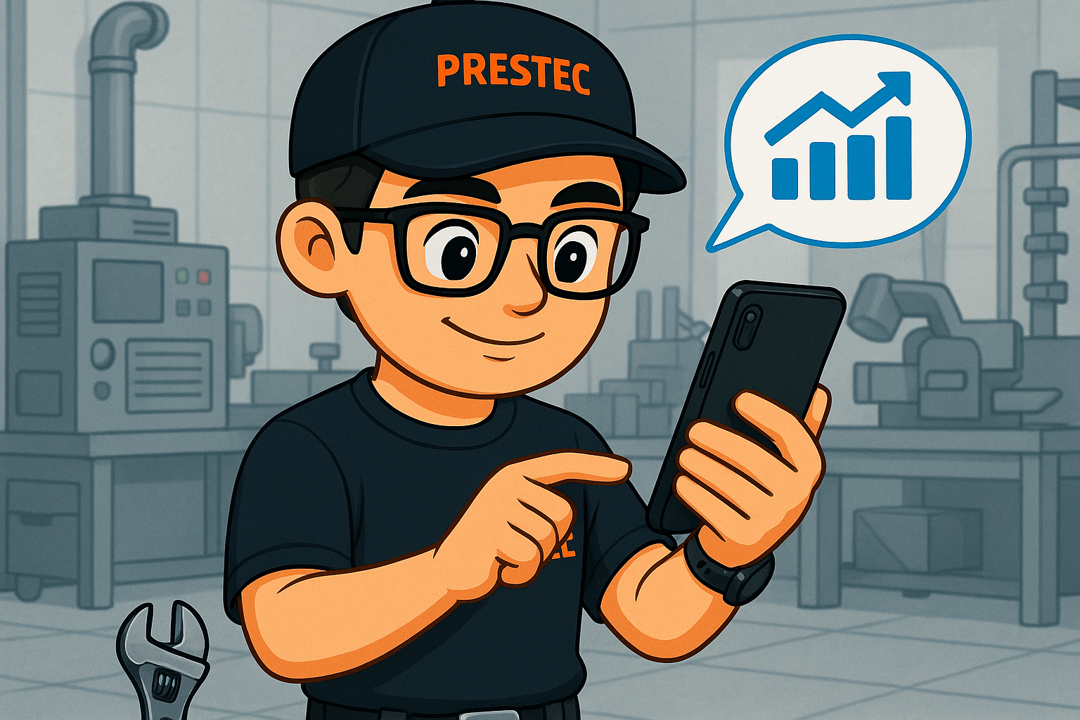 Kỹ sư PRESTEC sử dụng 1Office trên thiết bị di động